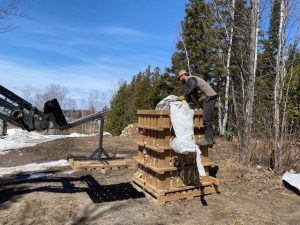 Loading the plastic into the compactor is a simple process.