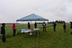 Group in a field at an ONFARM site in Glengarry County