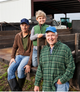 Three generations of farmers.