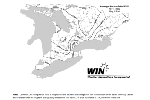 CHU ratings for all areas of the province